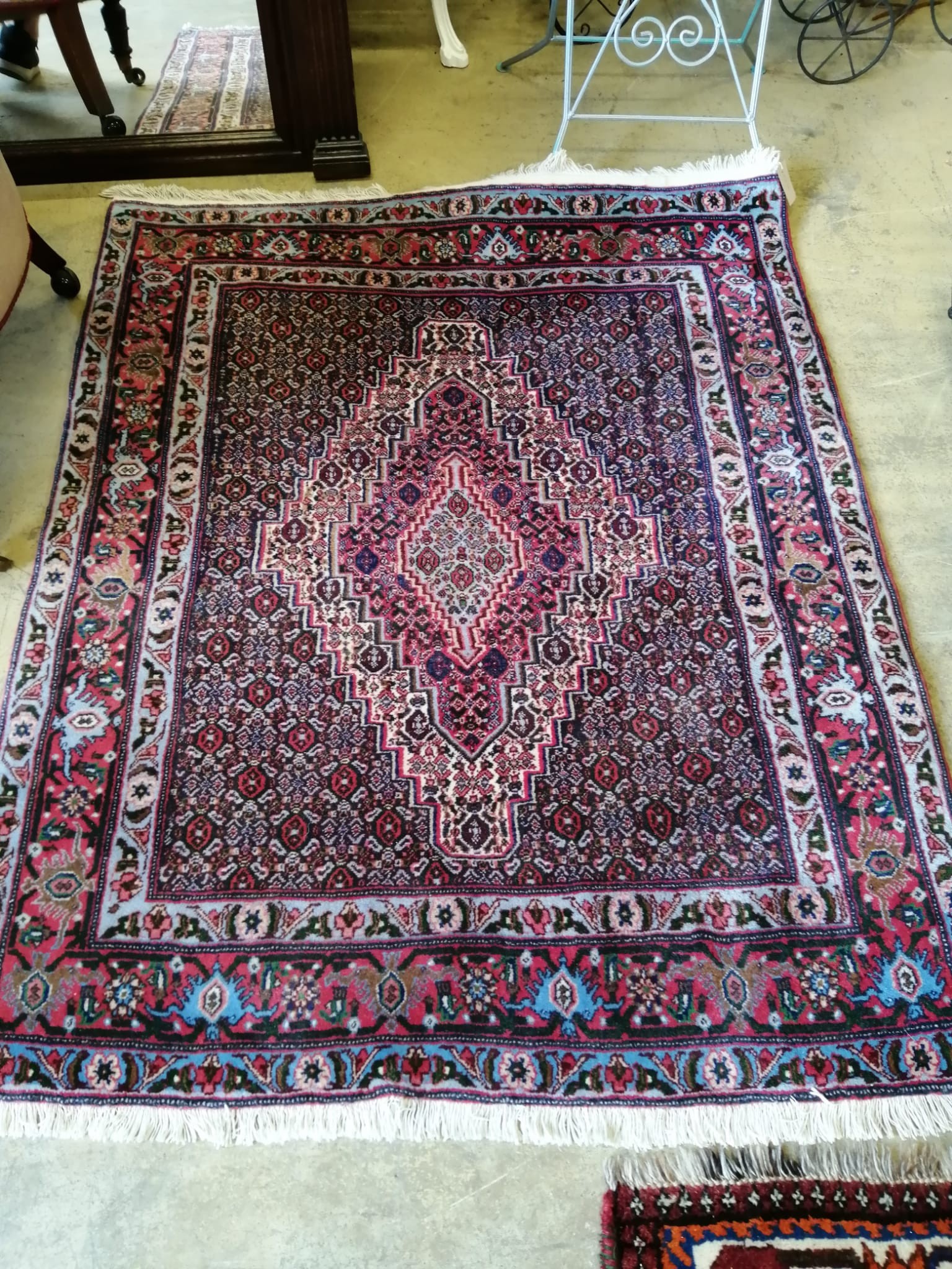 A North West Persian blue ground rug, 150 x 120cm